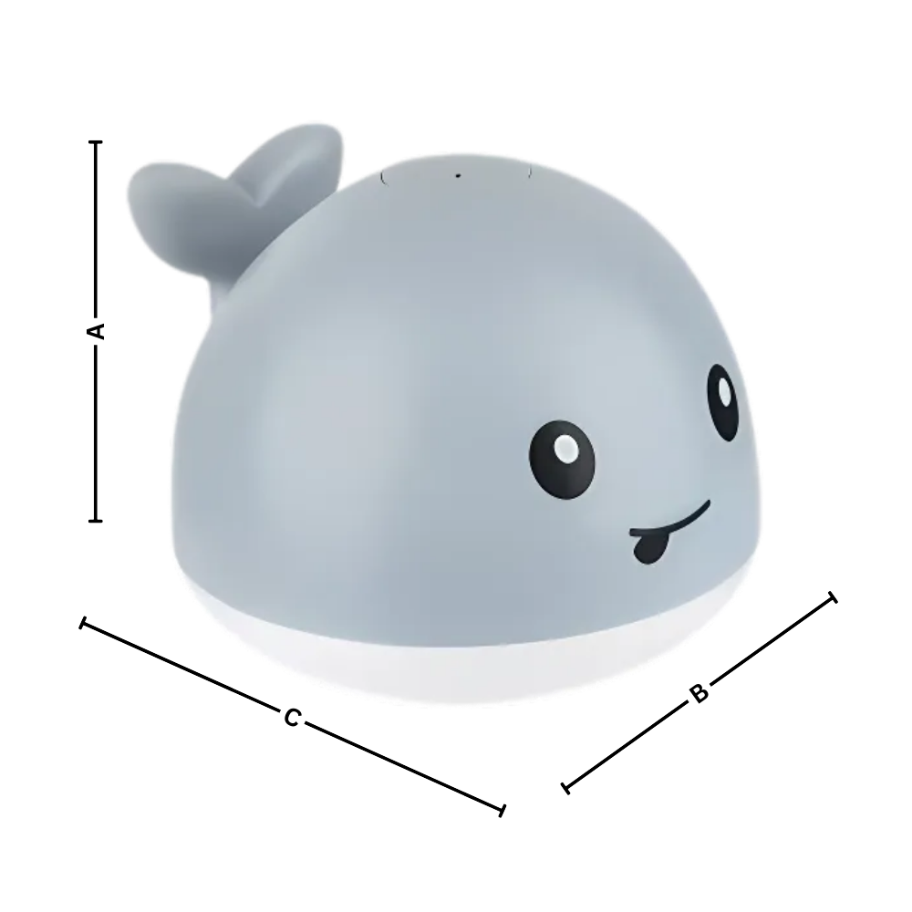 Balena interattiva da bagno con luci - Ozerty