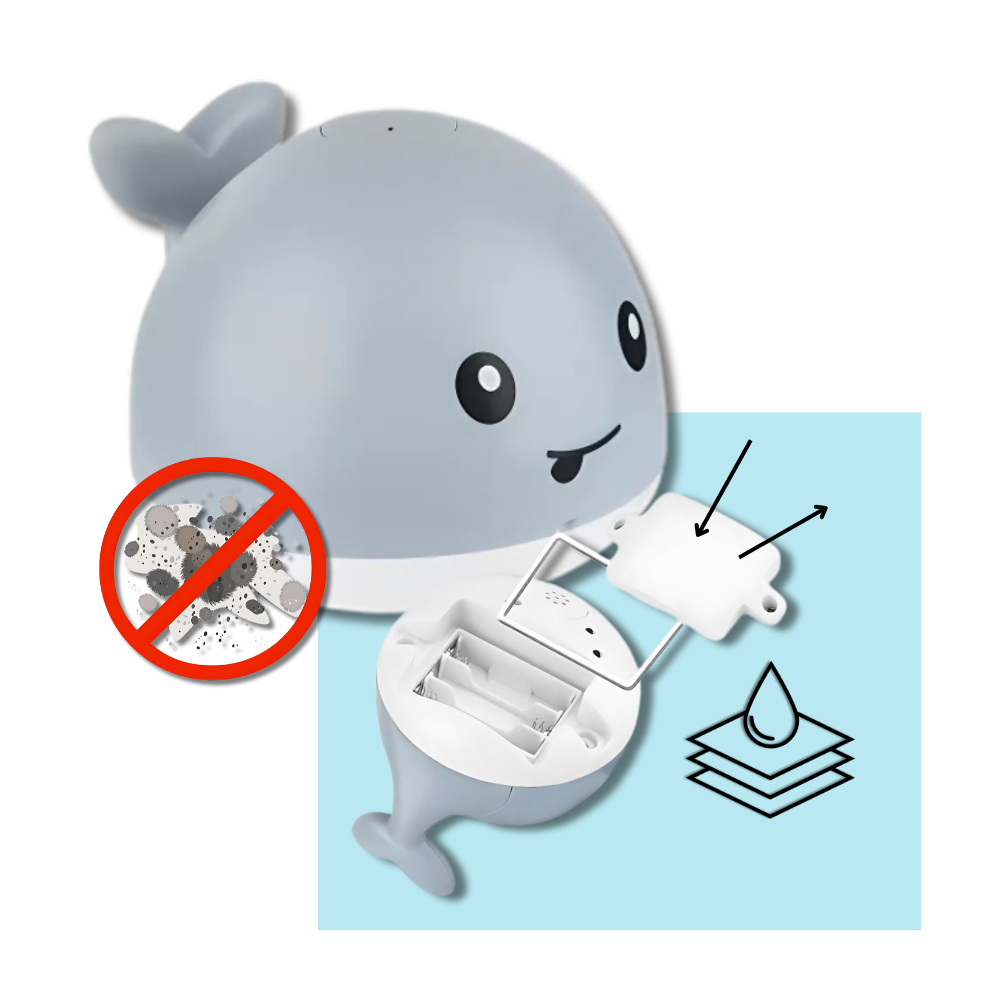 Balena interattiva da bagno con luci - Ozerty