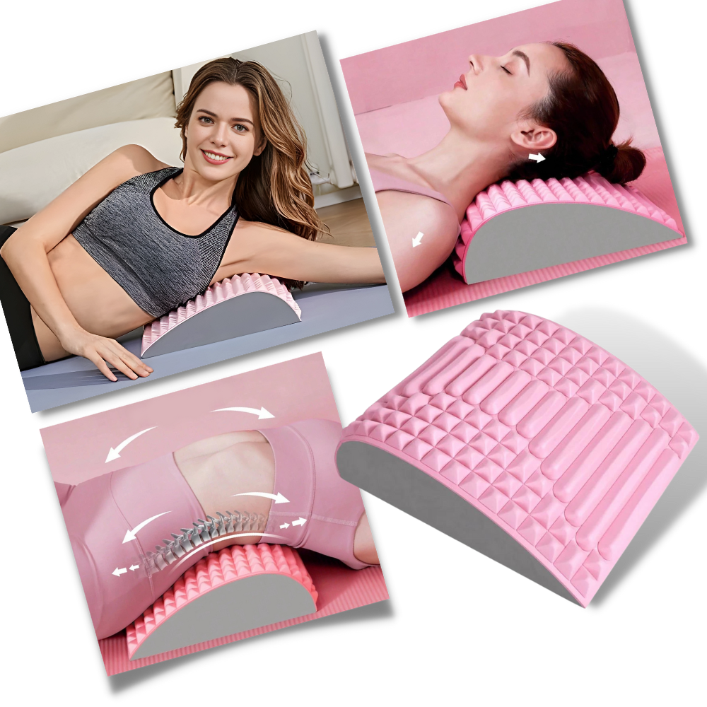 Cuscino Digitopressione Acubliss Con 2142 Punte: Sollievo Da Mal Di Collo, Schiena E Stress, Portatile Con Borsa, Viola 37x15x10 Cm