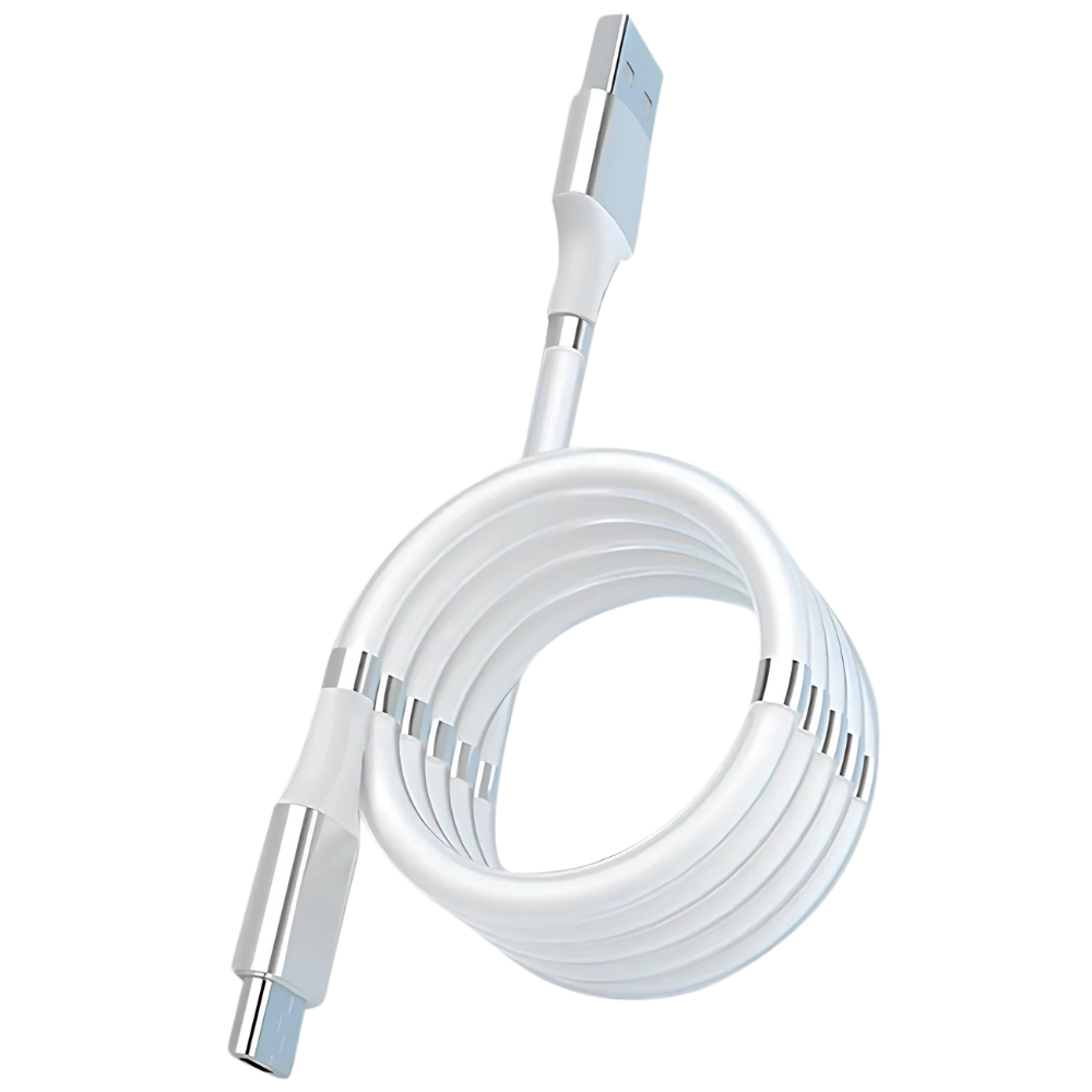 Cavo USB magnetico flessibile -Bianco - Ozerty