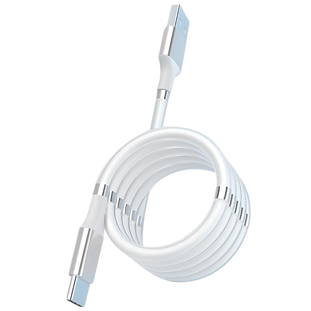 Cavo USB magnetico flessibile -Bianco - Ozerty