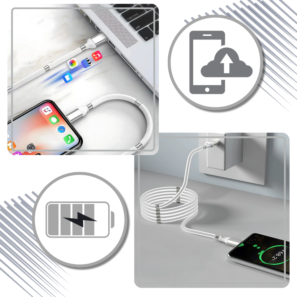 Cavo USB magnetico flessibile - Ozerty