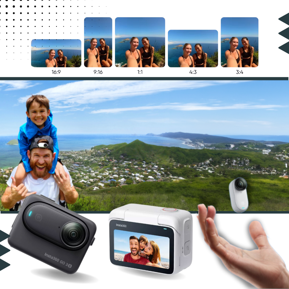 Telecamera a Mani Libere Insta360 con Montaggio Magnetico - Ozerty