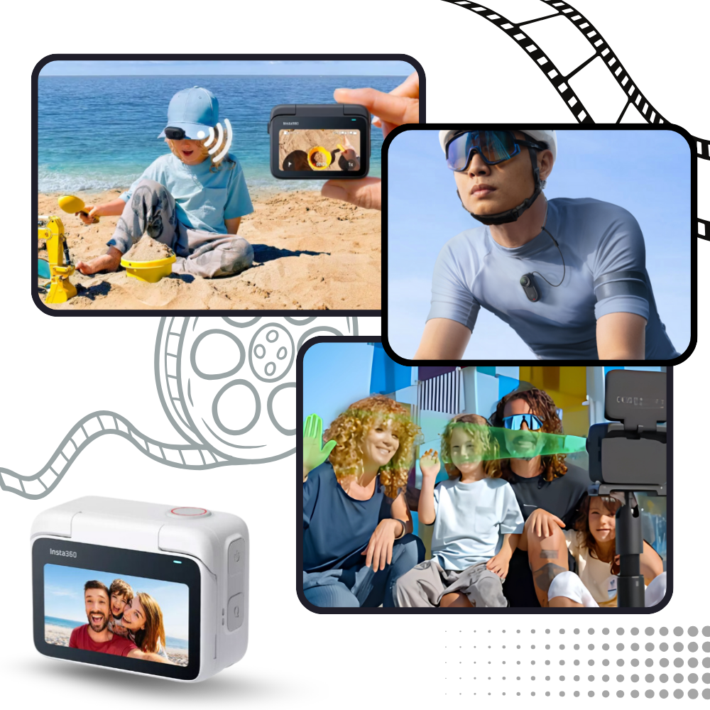 Telecamera a Mani Libere Insta360 con Montaggio Magnetico - Ozerty