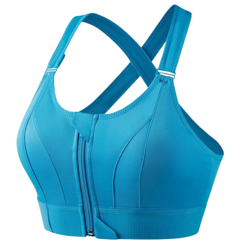 Reggiseno Sportivo Racerback a Massimo Supporto -Blu/SBlu/LBlu/MBlu/XLBlu/2XLBlu/3XLBlu/4XLBlu/5XL - Ozerty
