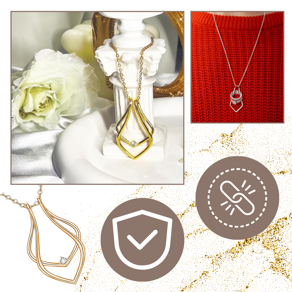 Ciondolo Porta Anelli Minimalista - Ozerty, 2 in 1 supporto ad anello per telefono - Ozerty