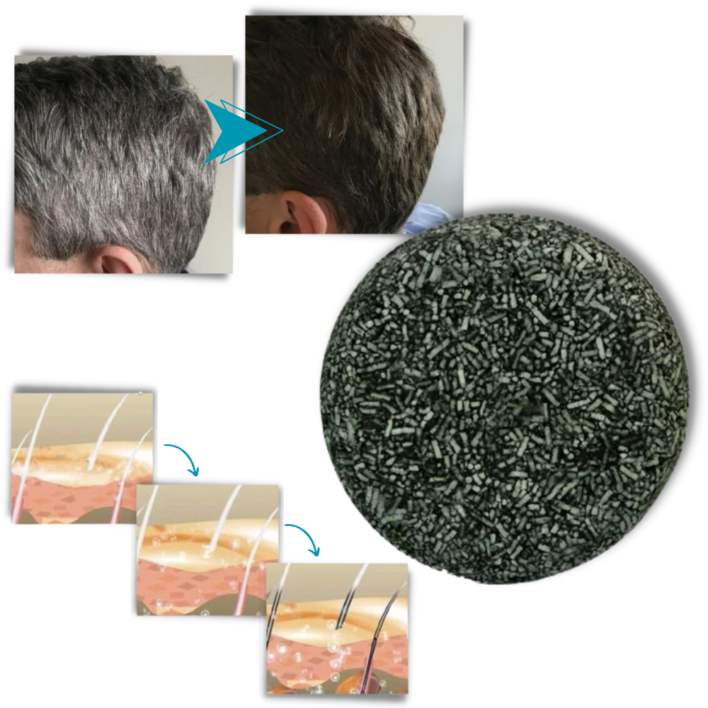 Shampoo solido naturale per scurire i capelli - Ozerty
