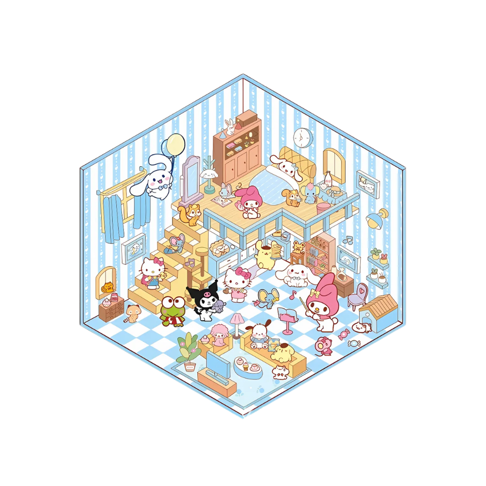 Adesivi Racconti Pastello per la Casa -Casa Blu - Ozerty