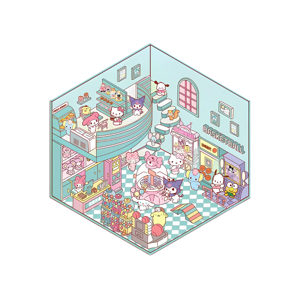 Adesivi Racconti Pastello per la Casa -Casa verde - Ozerty