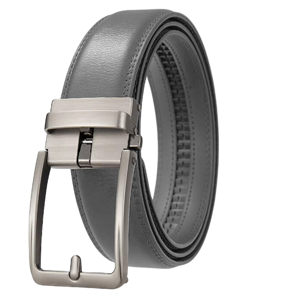 Cintura in Pelle Senza Fori -Grigio - Ozerty