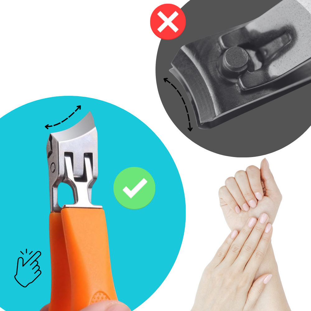 Tagliaunghie a Lama Larga con Impugnatura Ergonomica - Ozerty