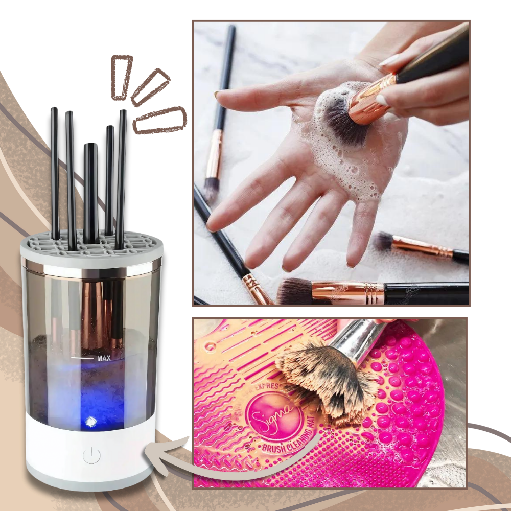 Pulitore elettrico di pennelli a ricarica rapida - Ozerty