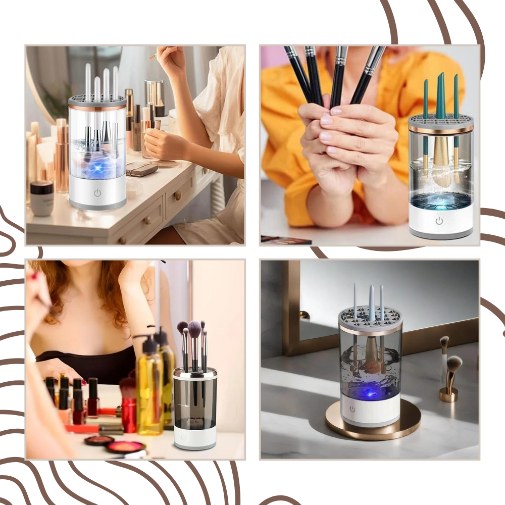 Pulitore elettrico di pennelli a ricarica rapida - Ozerty