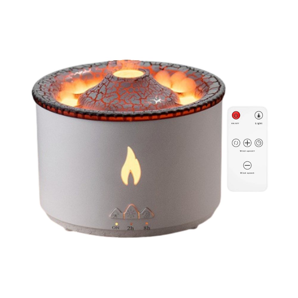 Umidificatore a vulcano rilassante -Bianco - Ozerty