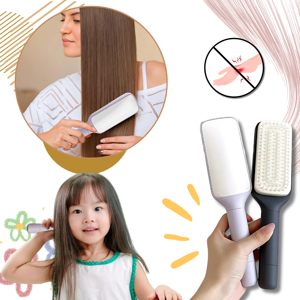 Spazzola per Capelli Autopulente con Massaggio al Cuoio Capelluto - Ozerty