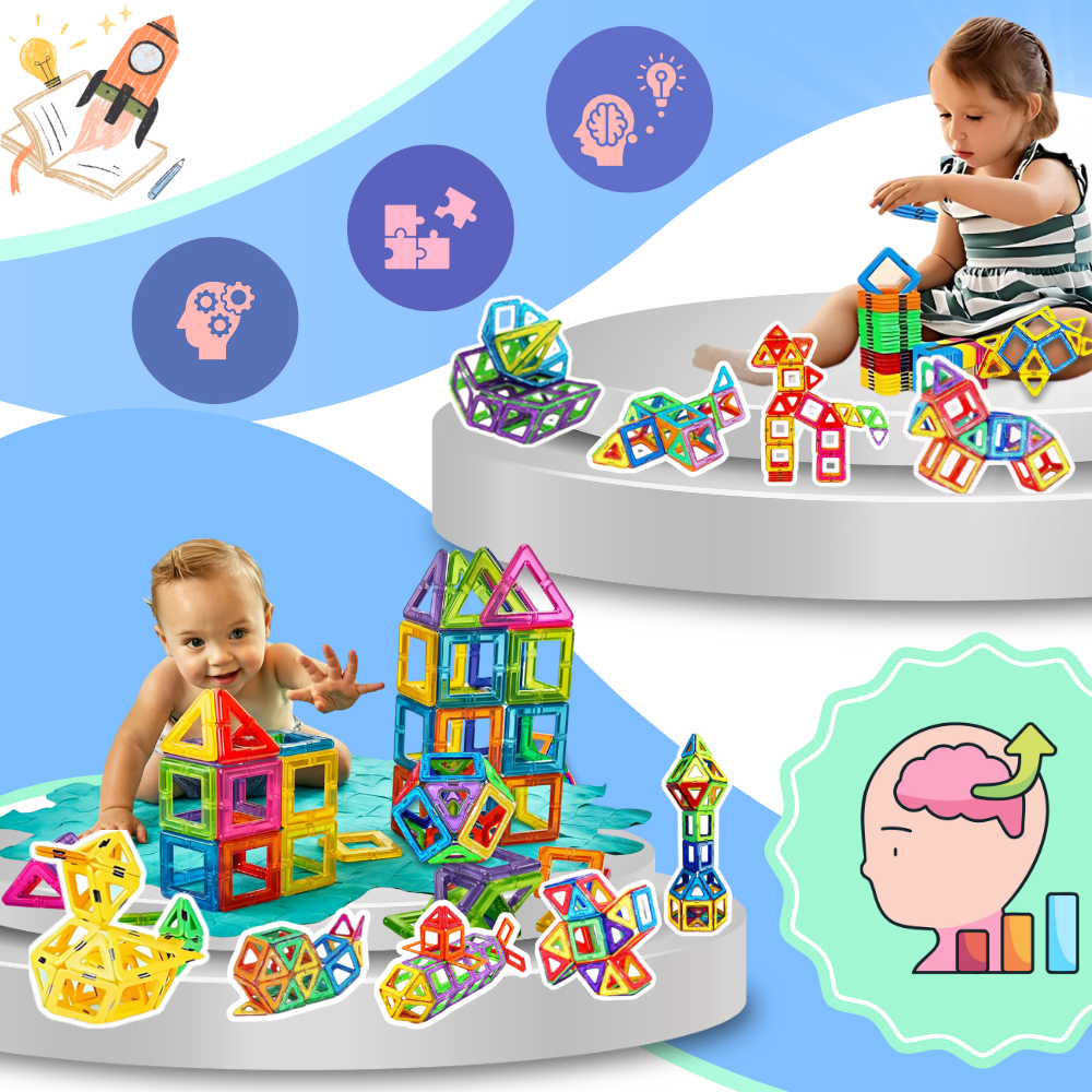 Blocchi Magnetici Scatta e Costruisci - Ozerty