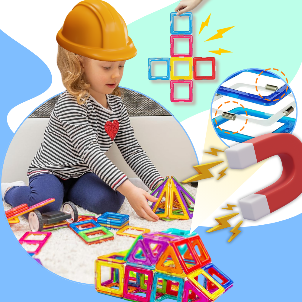 Blocchi Magnetici Scatta e Costruisci - Ozerty