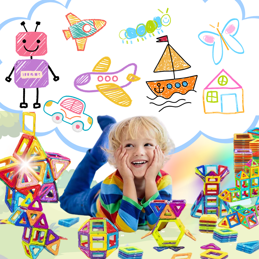 Blocchi Magnetici Scatta e Costruisci - Ozerty