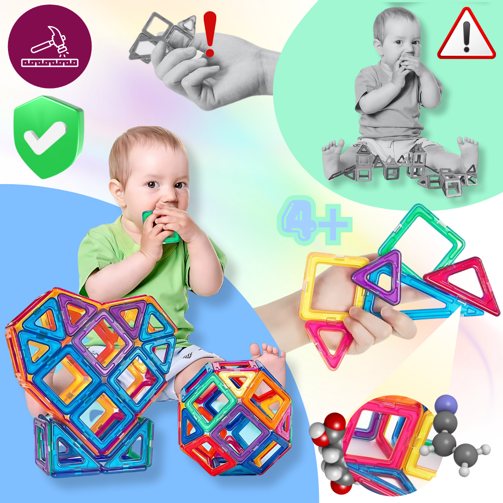 Blocchi Magnetici Scatta e Costruisci - Ozerty