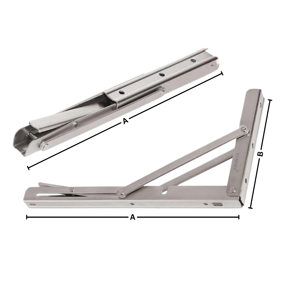 Eleganti staffe pieghevoli a muro per ripiani - Ozerty