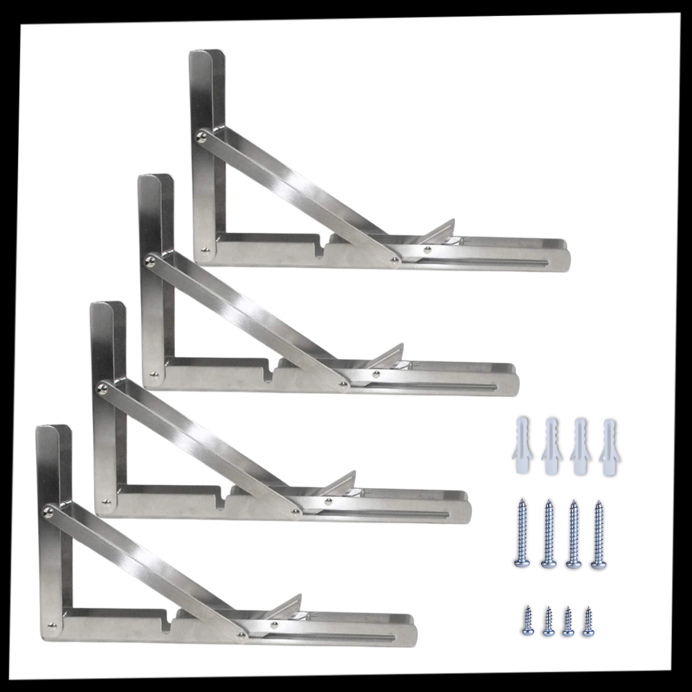 Eleganti staffe pieghevoli a muro per ripiani - Ozerty