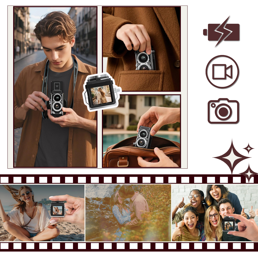 Fotocamera Reflex a Doppio Obiettivo Senza Tempo - Ozerty