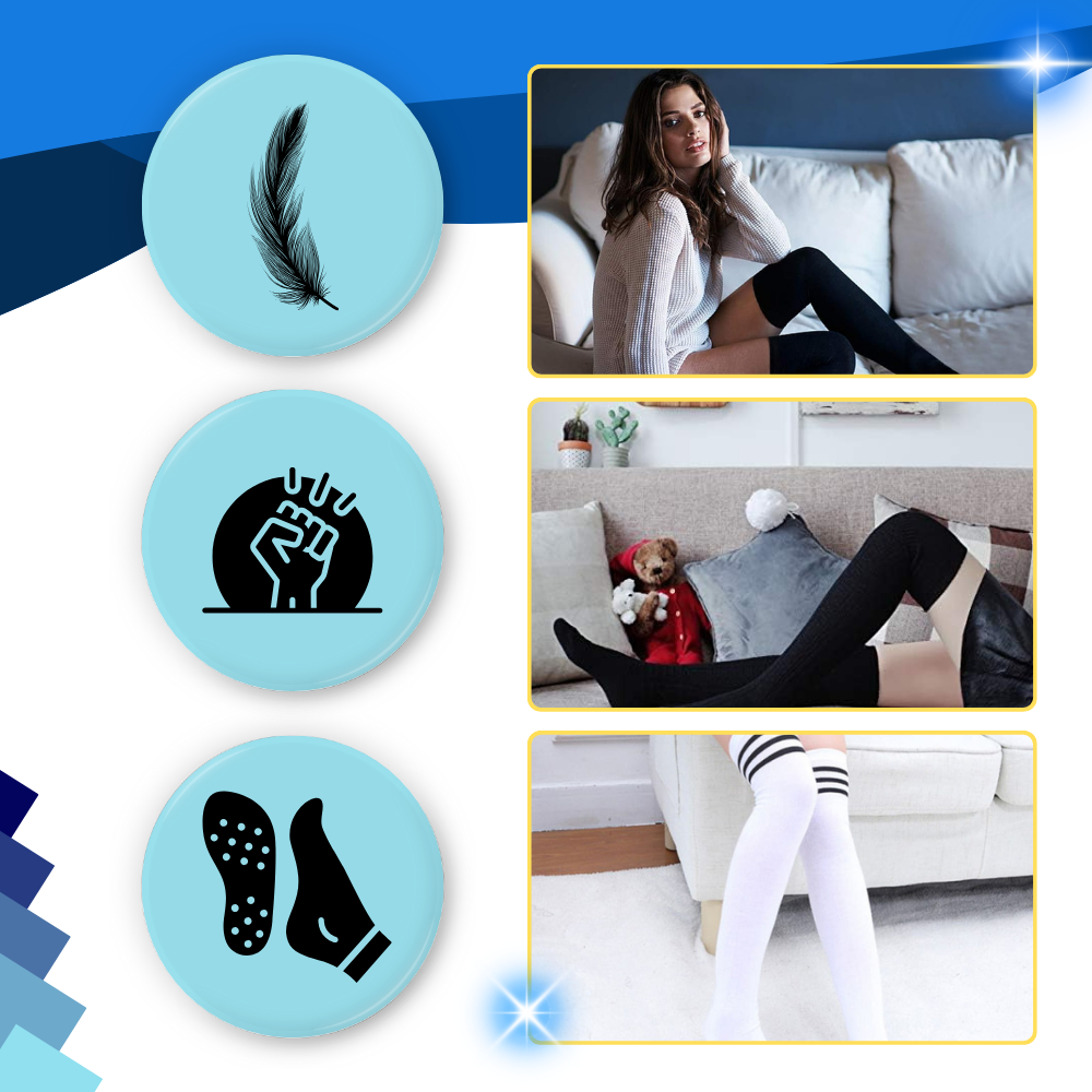 Calze alte da donna con punta rinforzata - Ozerty