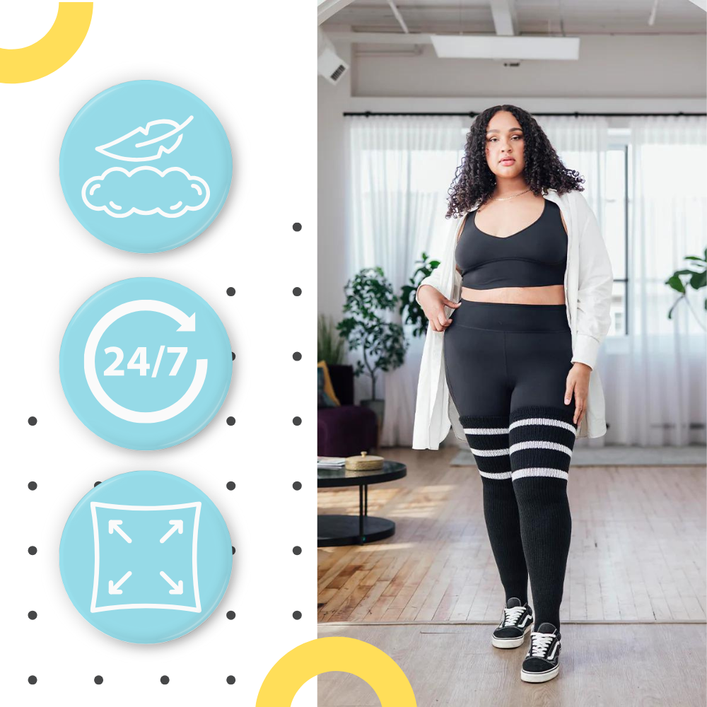 Calze alte da donna con punta rinforzata - Ozerty