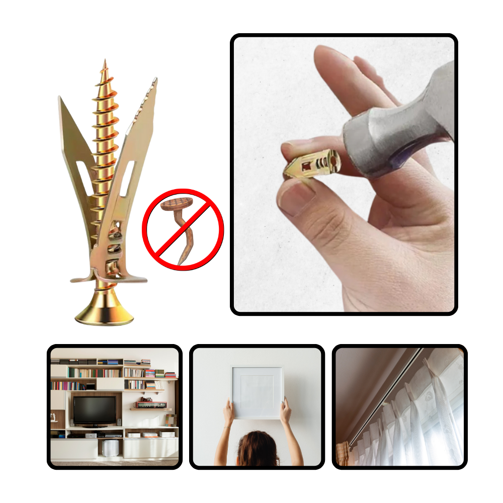 Kit di 18 Bulloni a Espansione per Parete - Ozerty