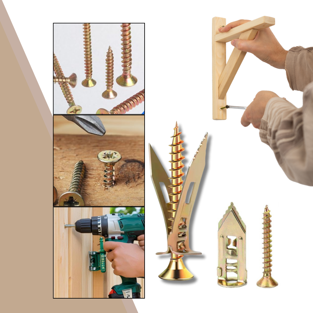 Kit di 18 Bulloni a Espansione per Parete - Ozerty