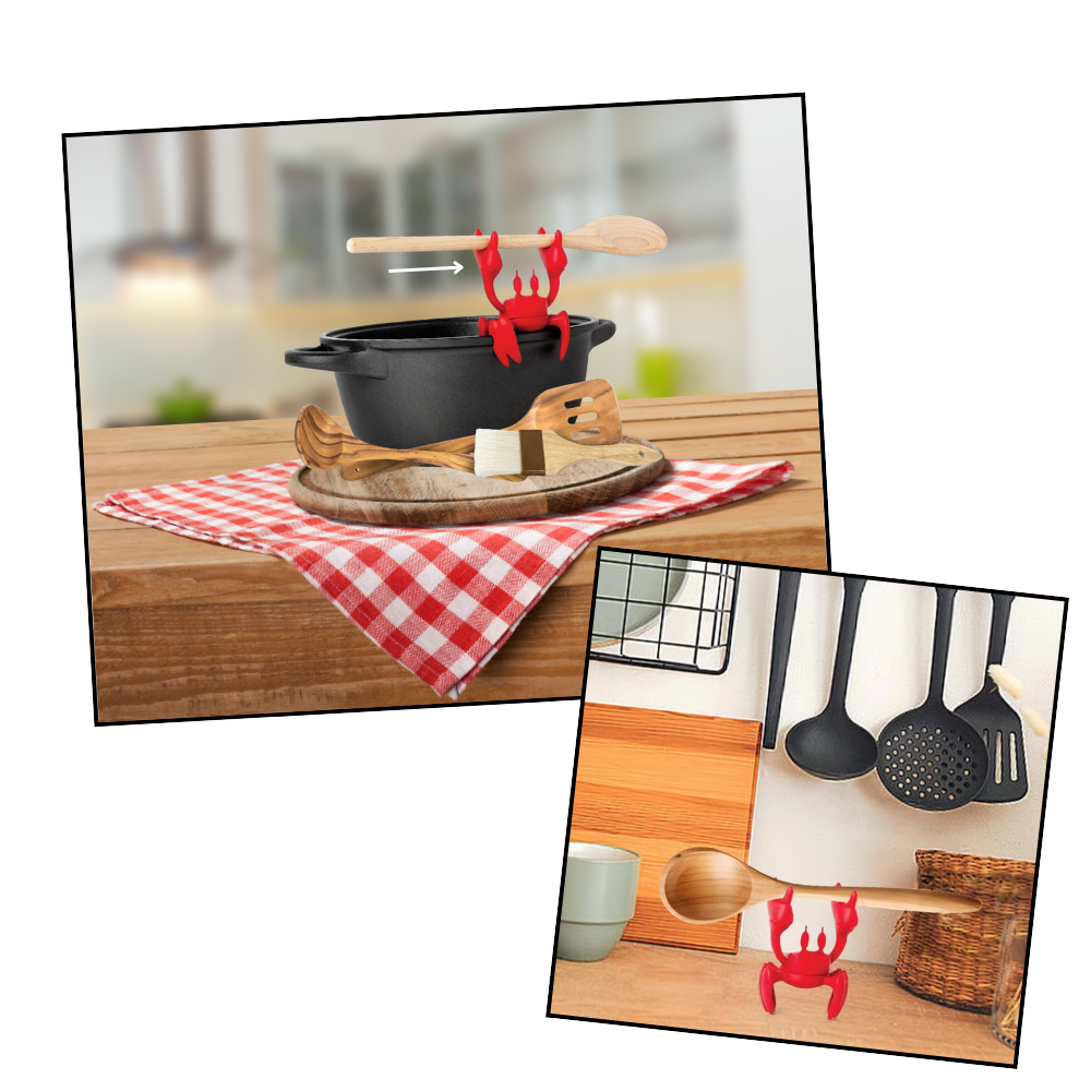 Portacucchiaio antiscivolo a forma di granchio - Ozerty