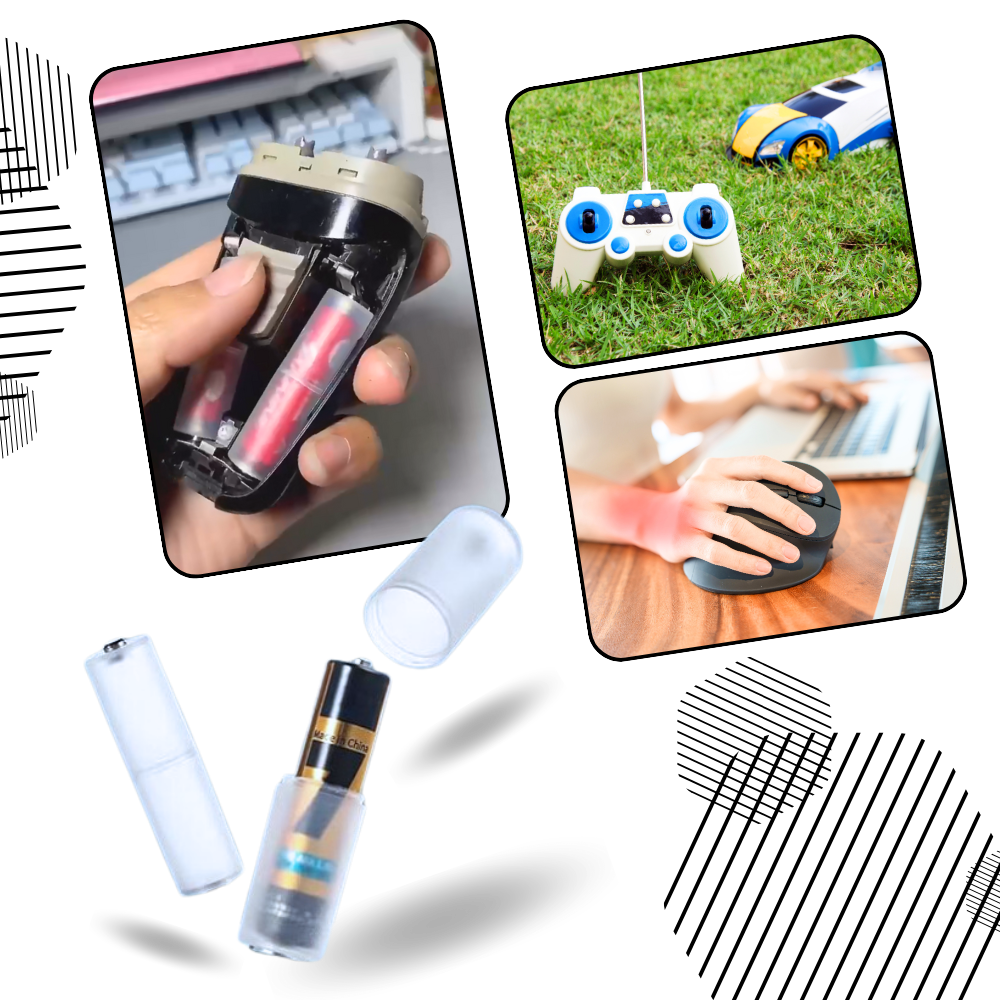 Convertitore universale di batterie da AAA a AA - Ozerty