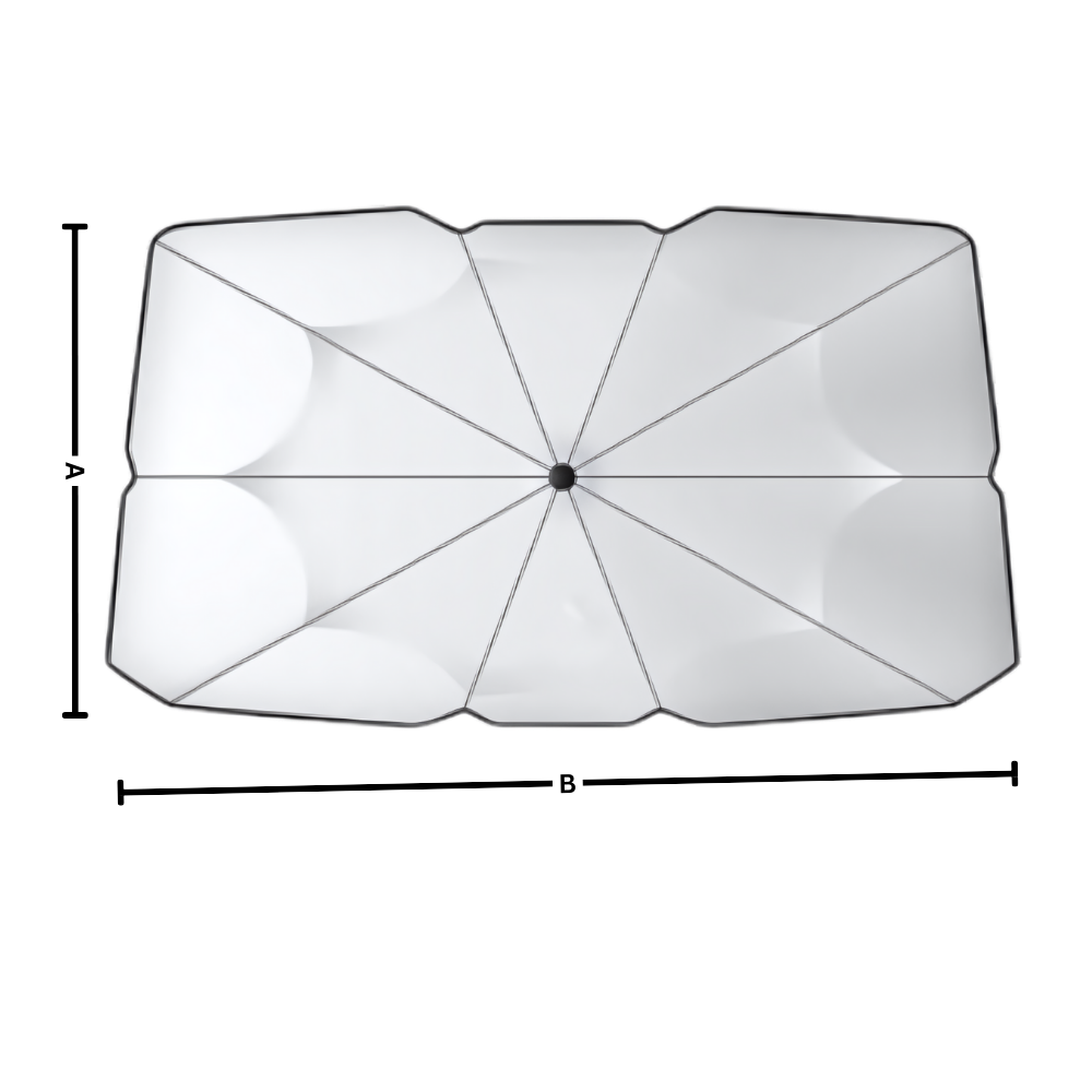 Ombrello per parabrezza auto con protezione UV - Ozerty