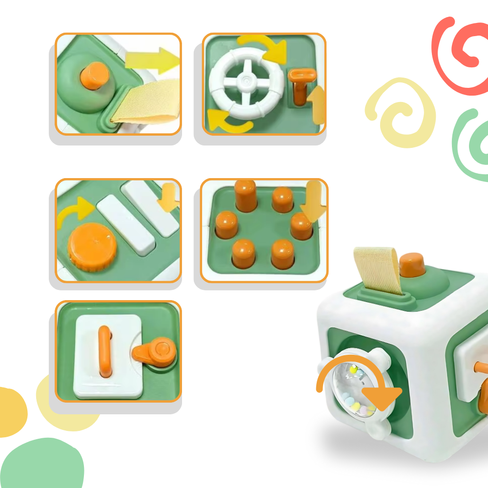 Cubo giocattolo sensoriale 6 in 1 - Ozerty