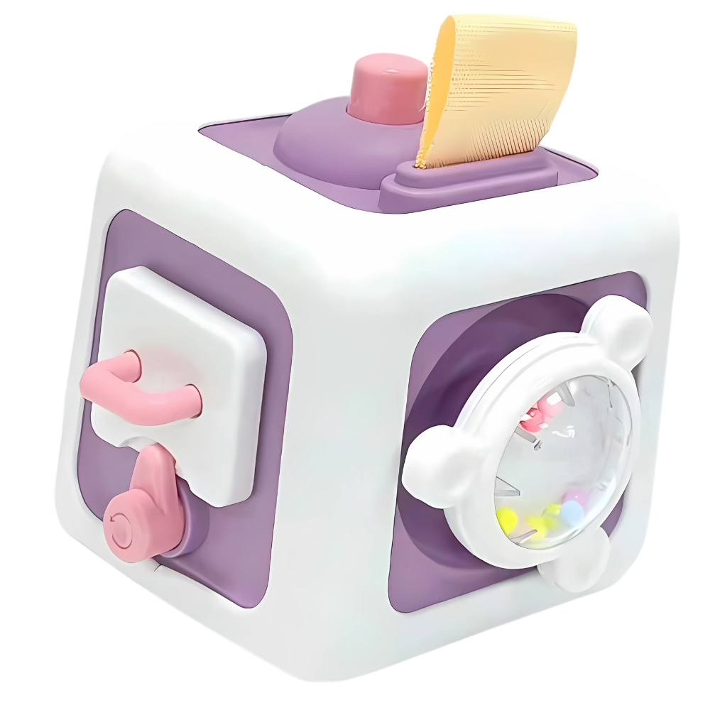 Cubo giocattolo sensoriale 6 in 1 -Viola - Ozerty