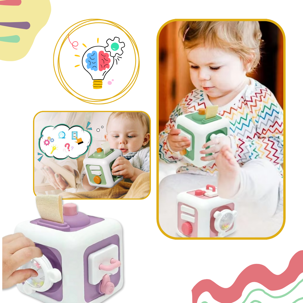 Cubo giocattolo sensoriale 6 in 1 - Ozerty