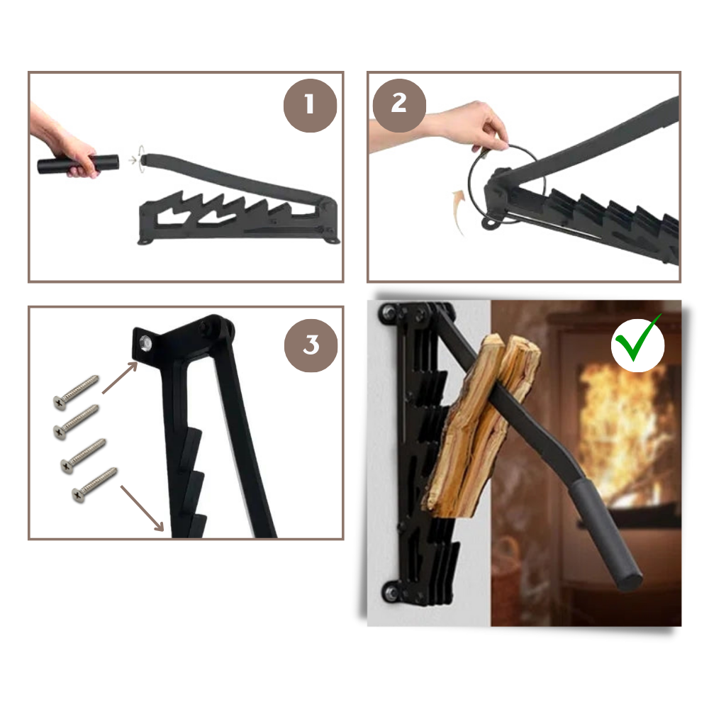 Spaccalegna da parete per legna da ardere - Ozerty