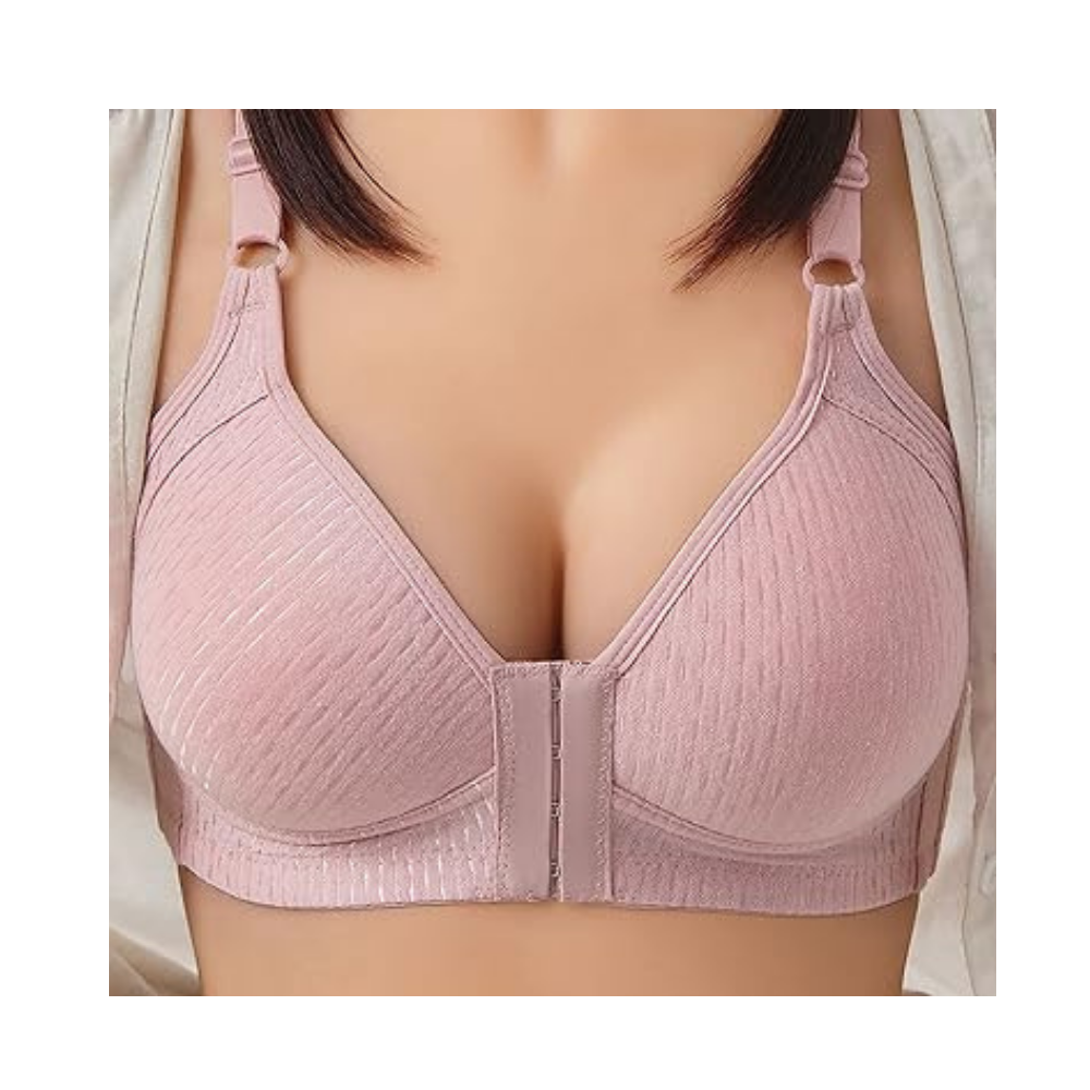 Reggiseno push up senza fili per taglie forti -Cotone piqué Pasta di fagioli - Ozerty