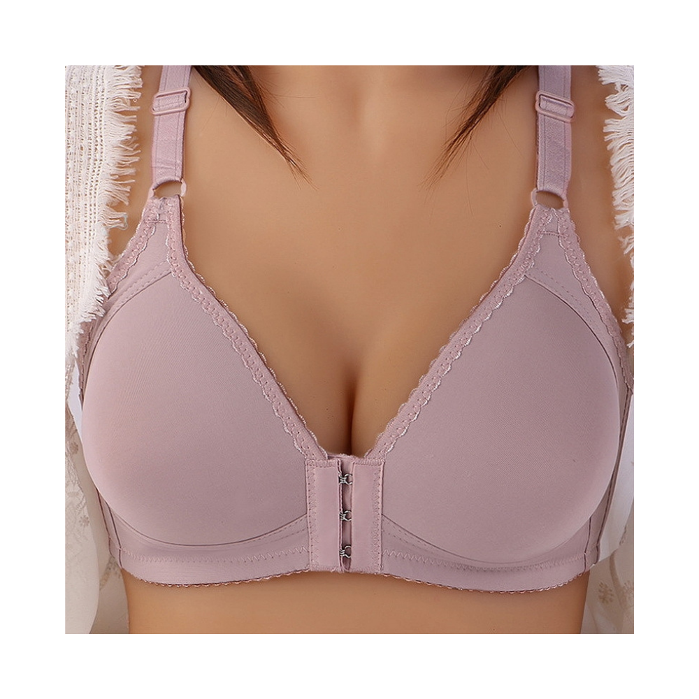 Reggiseno push up senza fili per taglie forti -Viola Tocco Delicato - Ozerty