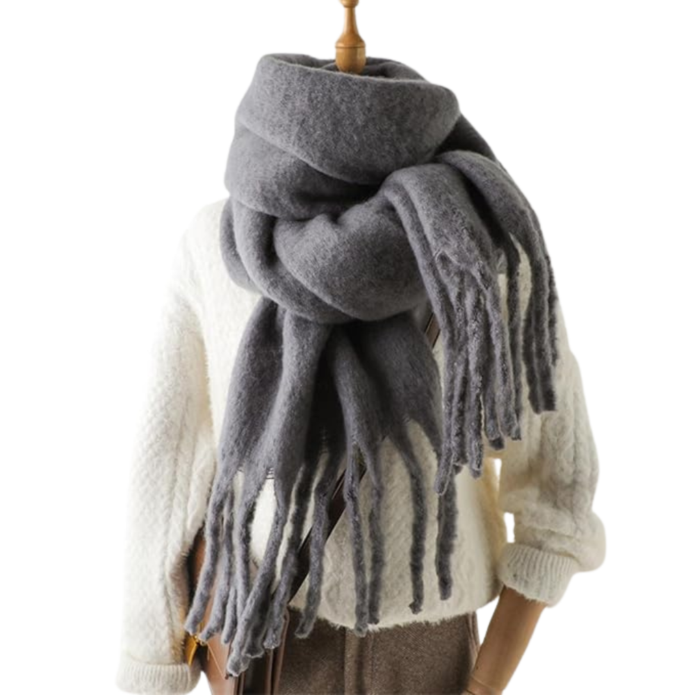 Sciarpa da donna Cozy Elegance -Grigio scuro - Ozerty