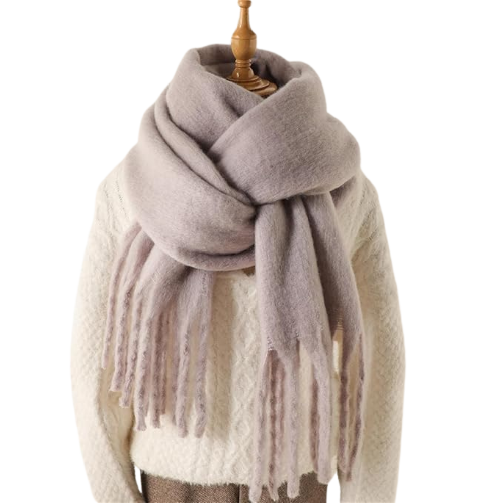 Sciarpa da donna Cozy Elegance -Grigio chiaro - Ozerty