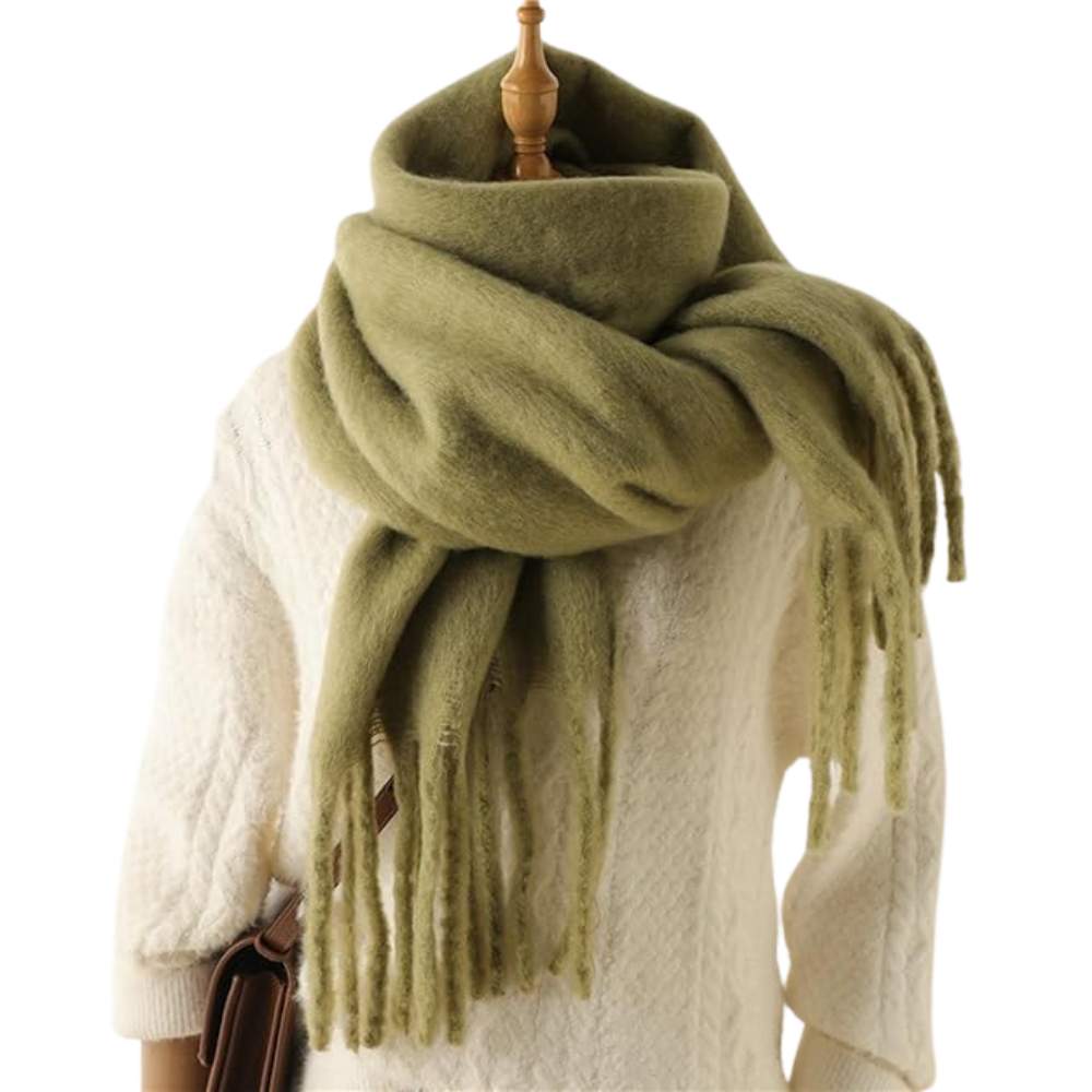 Sciarpa da donna Cozy Elegance -Verde militare - Ozerty