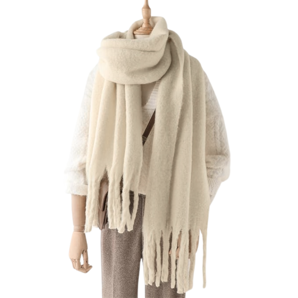 Sciarpa da donna Cozy Elegance -Bianco latte - Ozerty