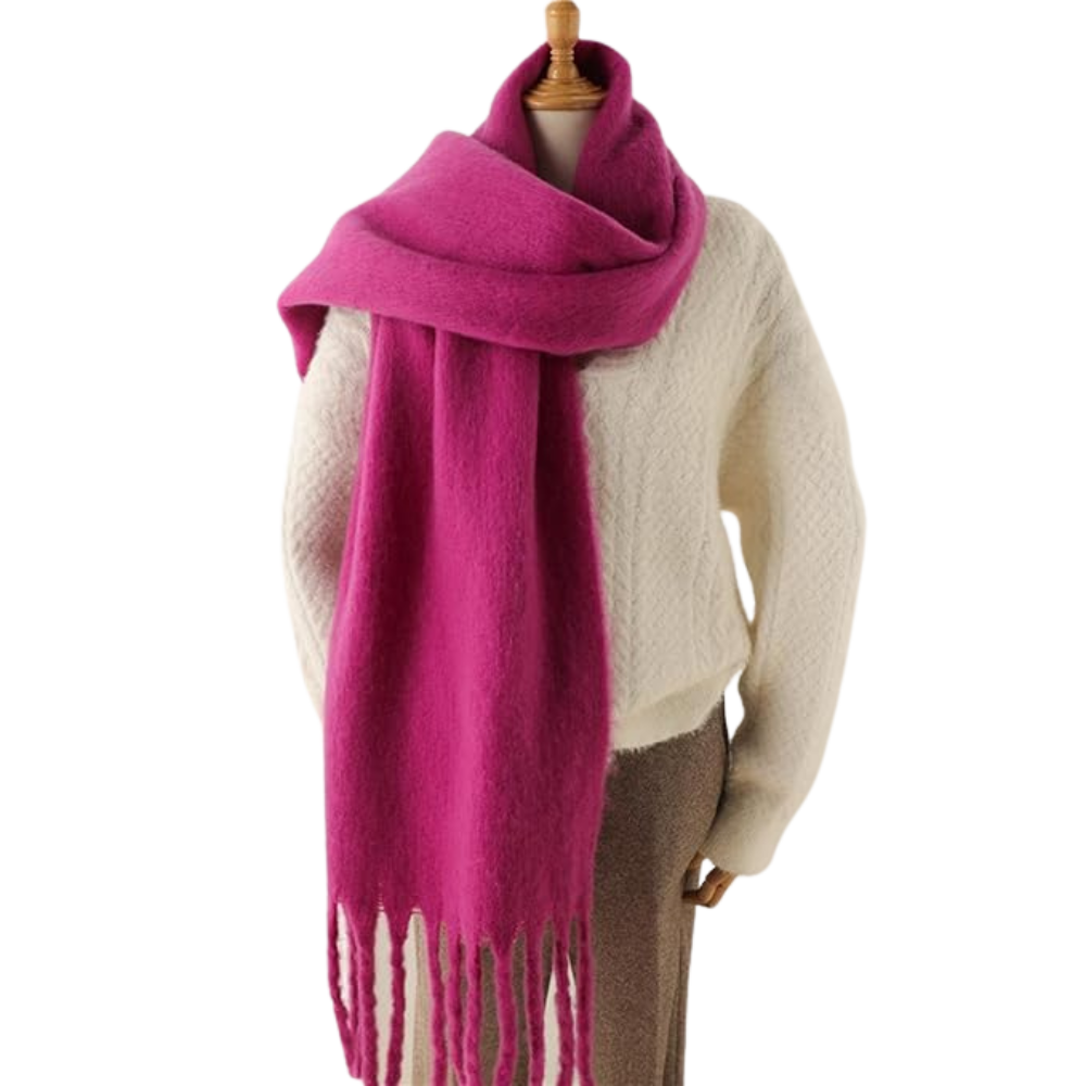 Sciarpa da donna Cozy Elegance -Rosso rosa - Ozerty