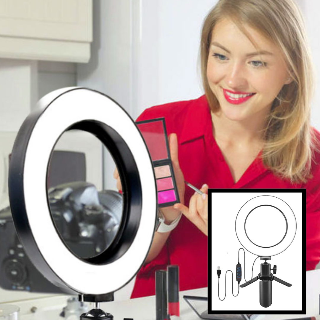 Luce ad anello a LED da 16 cm con supporto