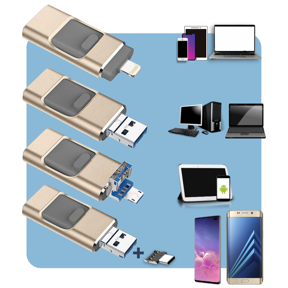 4-in-1 USB flash drive