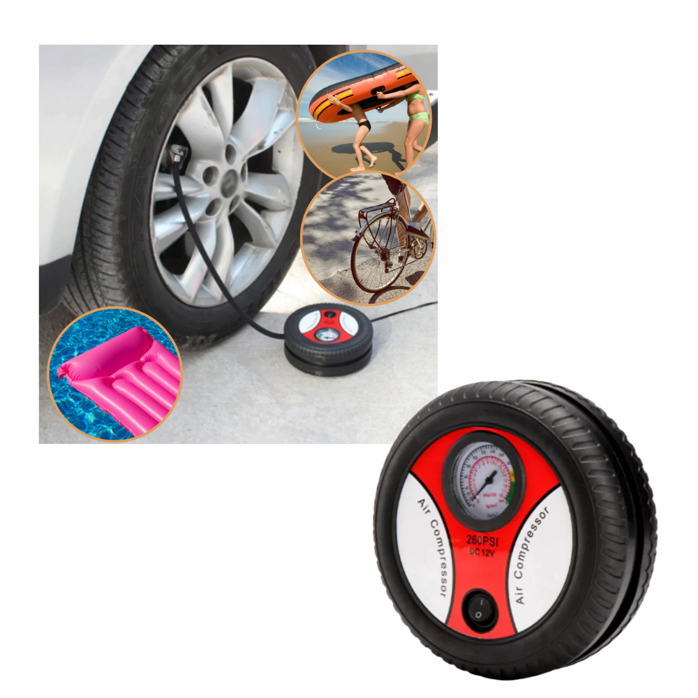 Compressore d'aria portatile per pneumatici auto