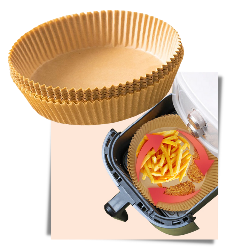 Confezione di rivestimenti di carta per friggitrice ad aria monouso - Ozerty