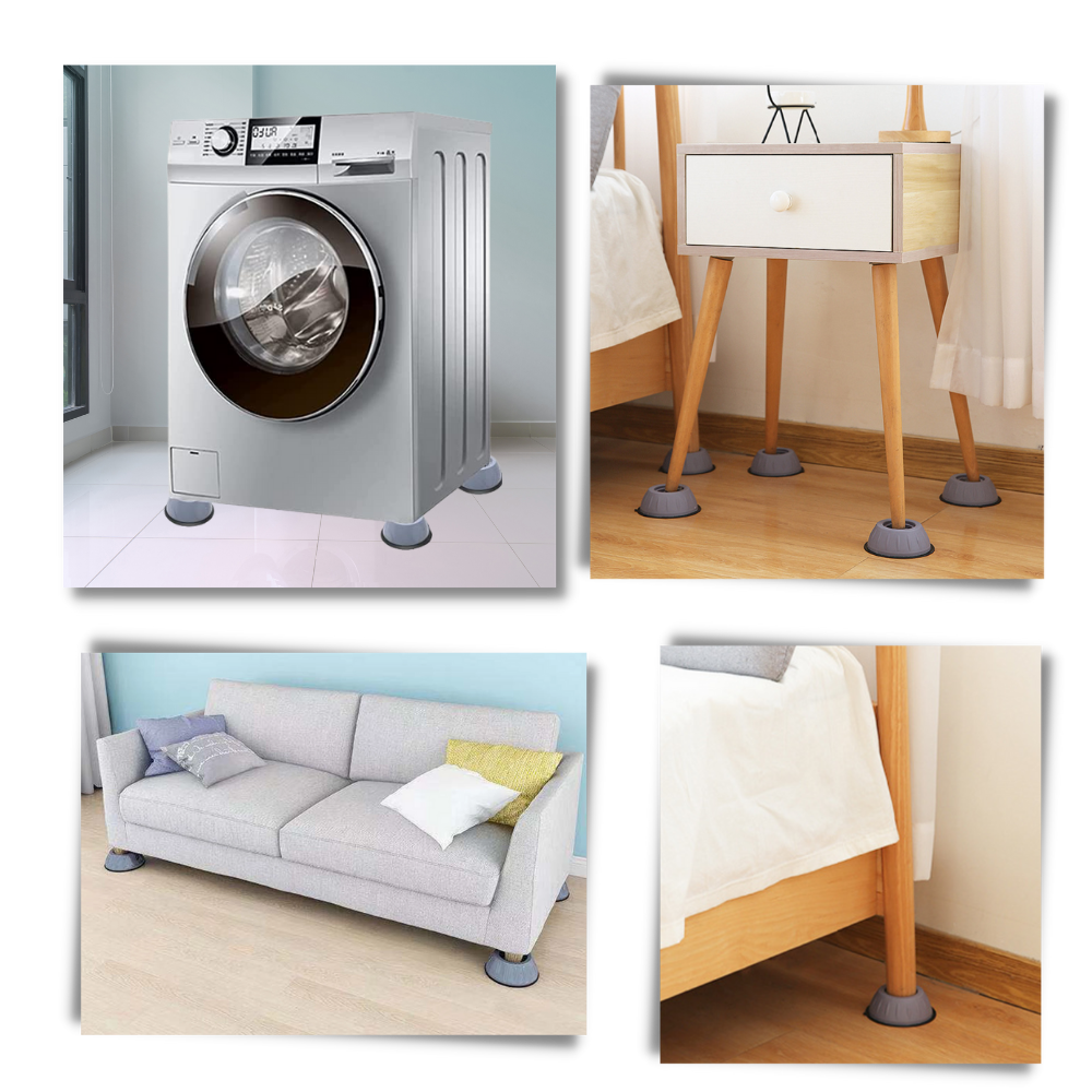 Confezione di 4 cuscinetti di gomma antivibrazione - Ozerty