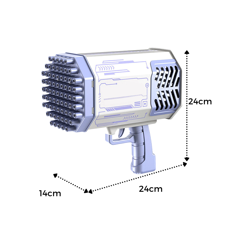 Soffiatore di bolle a 69 fori bazooka - Ozerty